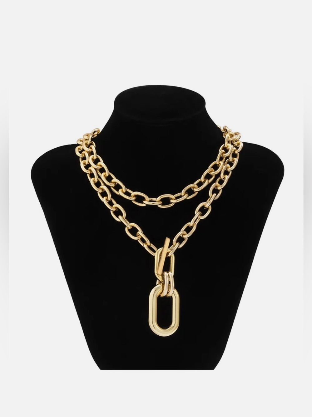 Women's Jewelry Exaggerated Chunky Mult-Layer Chain Choker Necklace Lightweigh